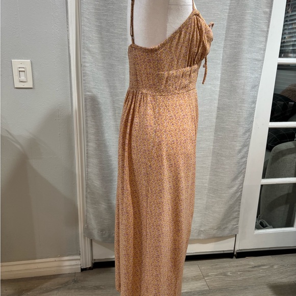Aeropostale Peach Floral Tie-Front Maxi Dress - Picture 5 of 7